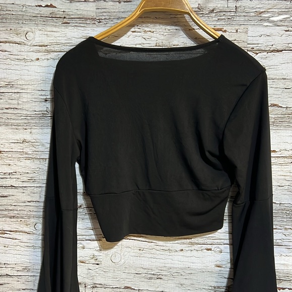 🇺🇸 SHEIN black long sleeve crop top size small - Picture 8 of 8